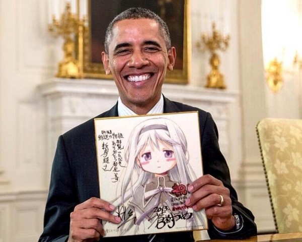 満面の笑みを浮かべるオバマの面白画像
